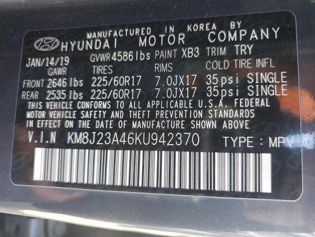 KM8J23A46KU942370 2019 HYUNDAI TUCSON - Image 13