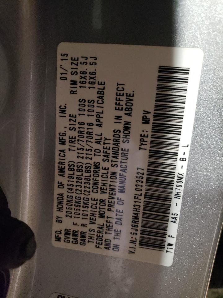 5J6RM4H31FL033527 2015 Honda Cr-V Lx