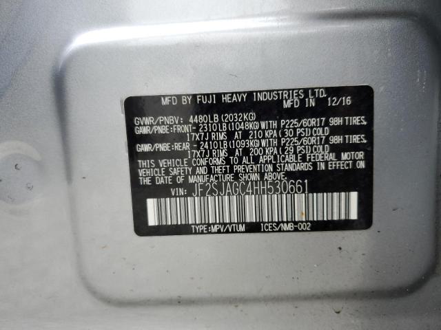2017 SUBARU FORESTER 2 - JF2SJAGC4HH530661