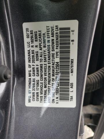 2020 HONDA CIVIC LX - 19XFC2F63LE012504