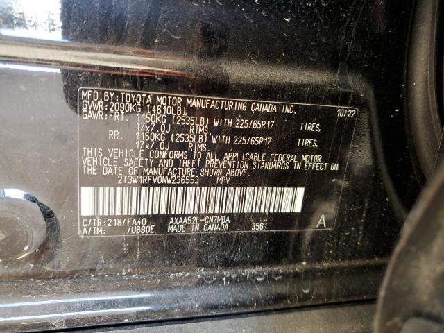 VIN 2T3W1RFV0NW236553 2022 TOYOTA RAV4 no.14