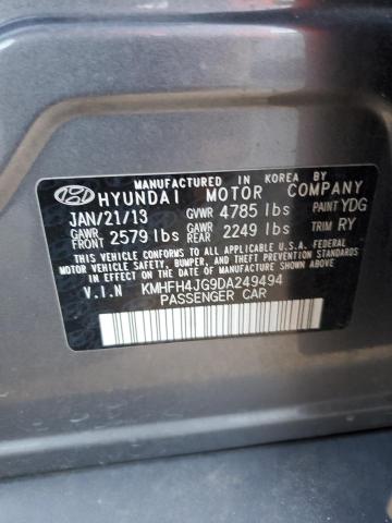 2013 Hyundai Azera Gls VIN: KMHFH4JG9DA249494 Lot: 47022174