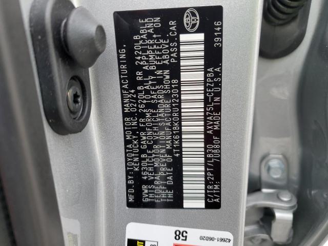 VIN 4T1K61BK0RU123018 2024 Toyota Camry, Xse no.12