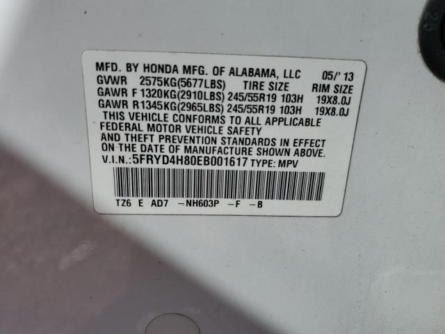 VIN 5FRYD4H80EB001617 2014 Acura MDX, Advance no.14