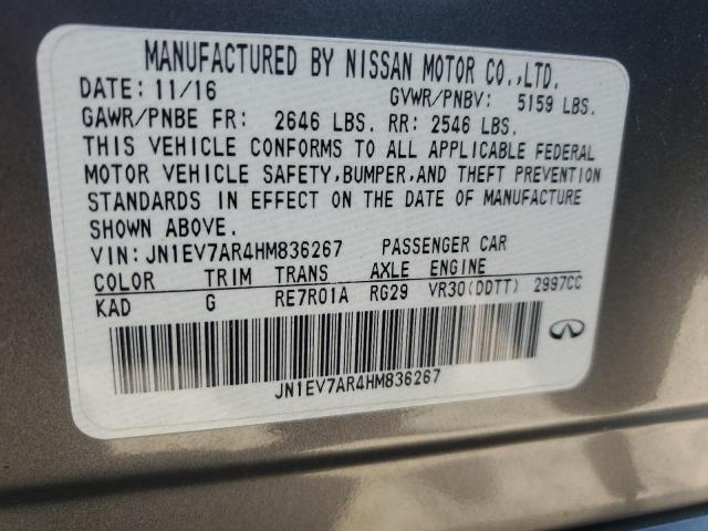 2017 INFINITI Q50 PREMIU - JN1EV7AR4HM836267