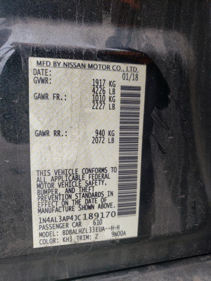 1N4AL3AP4JC189170 NISSAN ALTIMA 2018