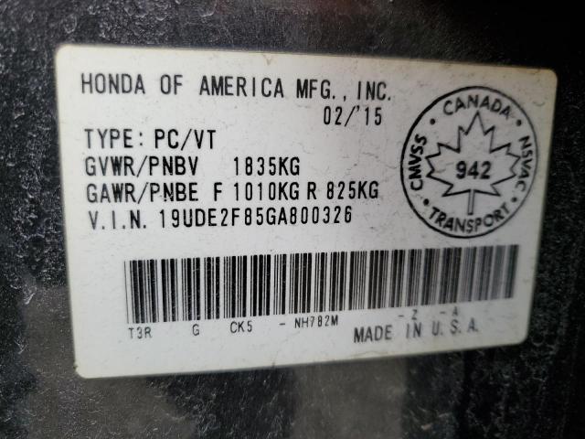 2016 ACURA ILX PREMIU 19UDE2F85GA800326