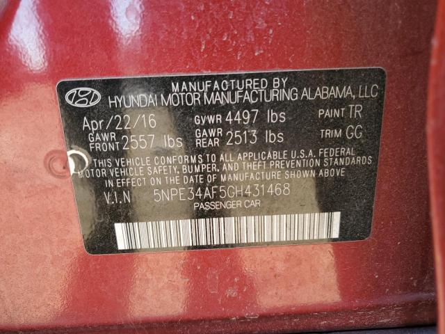2016 HYUNDAI SONATA SPO - 5NPE34AF5GH431468
