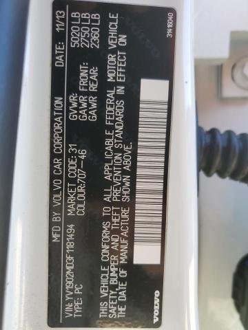 2015 VOLVO S80 PLATIN YV1902MD3F1181494