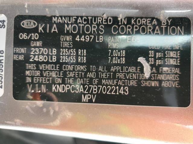 2011 Kia Sportage Ex VIN: KNDPC3A27B7022143 Lot: 45560224