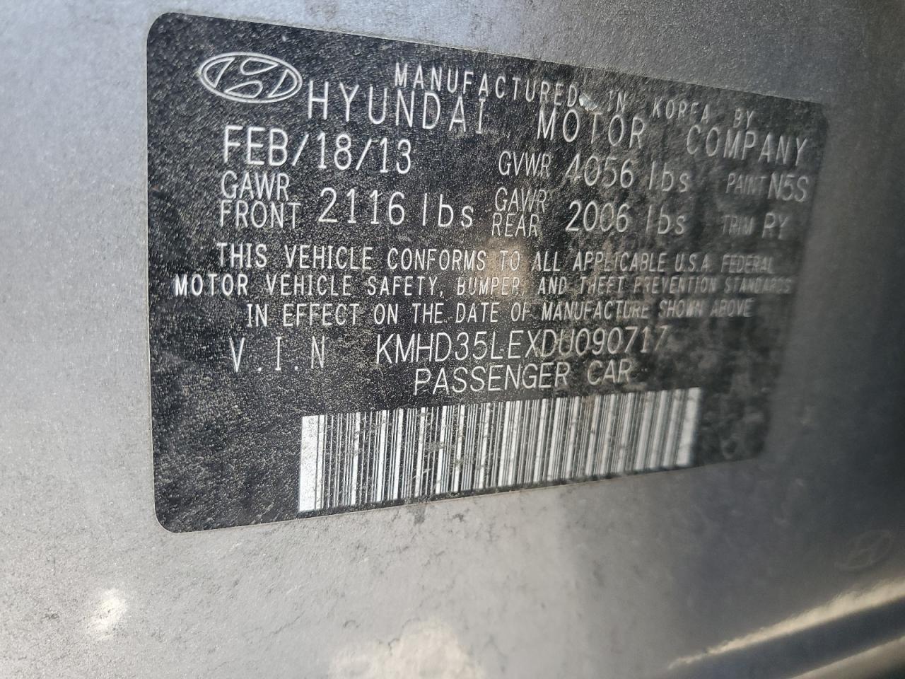 KMHD35LEXDU090717 2013 Hyundai Elantra Gt