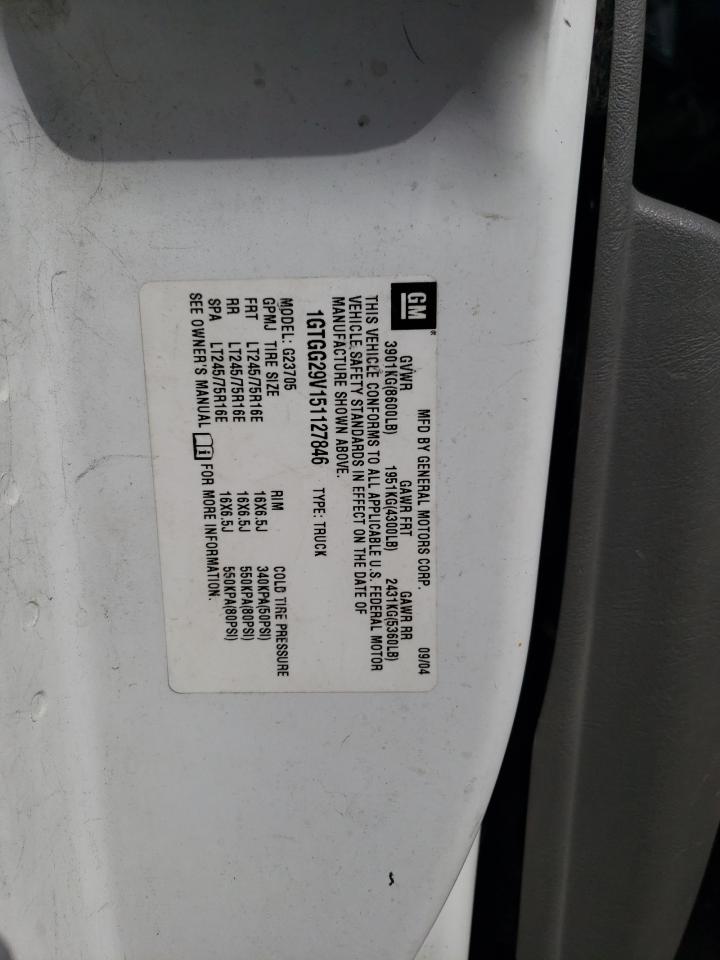 1GTGG29V151127846 2005 GMC Savana G2500