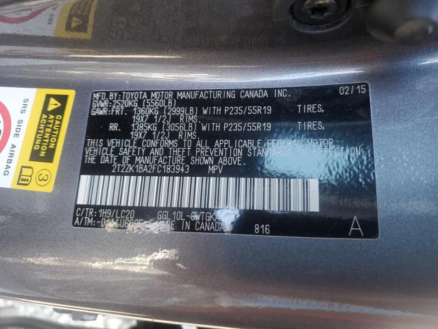 2015 LEXUS RX 350 - 2T2ZK1BA2FC183943