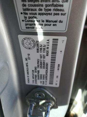 5J6RE3H52AL803591 | 2010 Honda cr-v ex