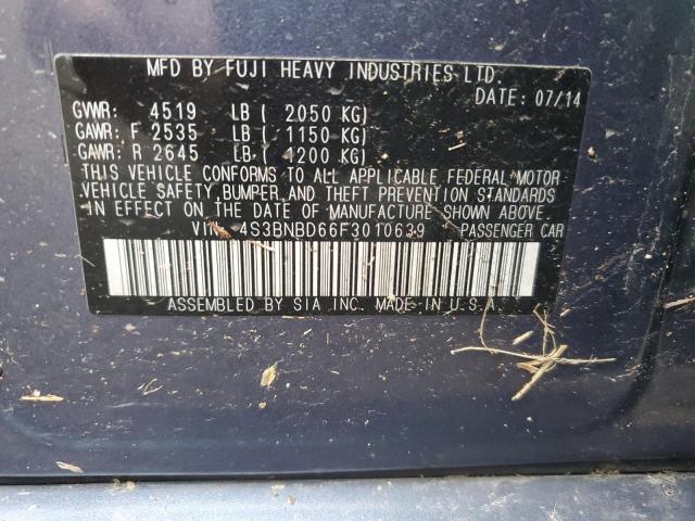 2015 SUBARU LEGACY 2.5 - 4S3BNBD66F3010639