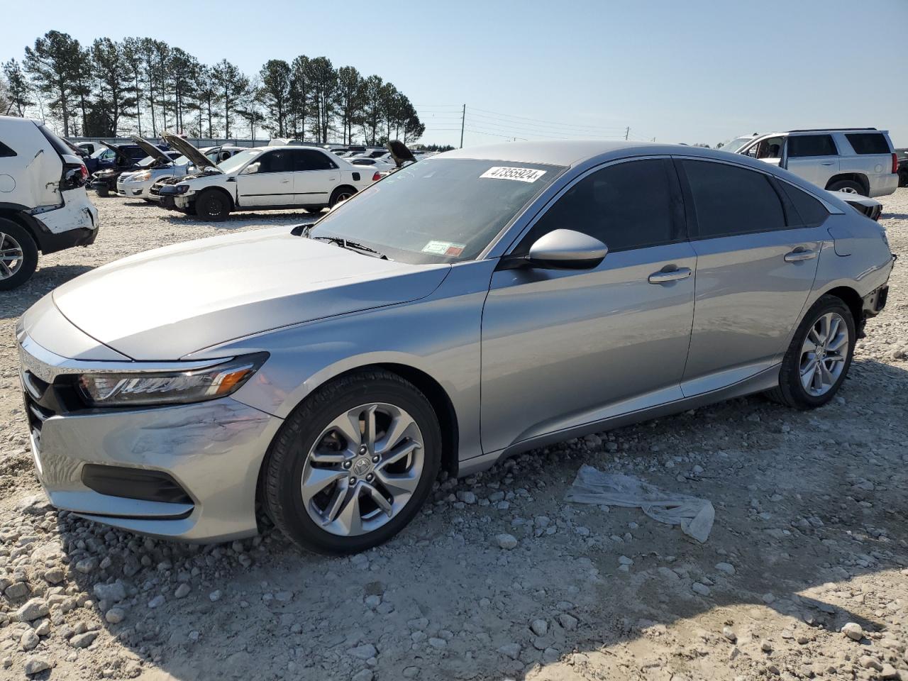 HONDA ACCORD LX 2018 silver  gas 1HGCV1F11JA055140 photo #1