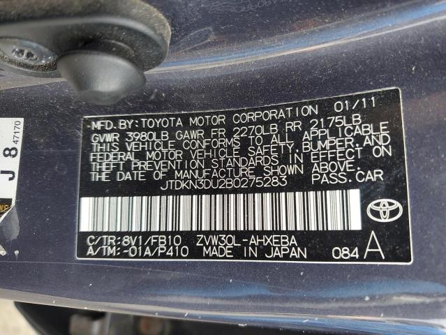 2011 Toyota Prius VIN: JTDKN3DU2B0275283 Lot: 47247944