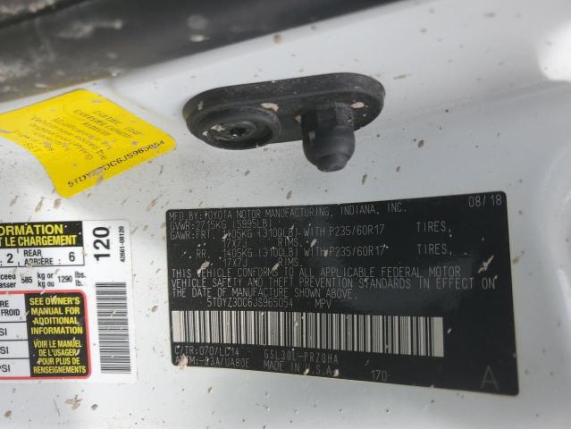 2018 Toyota Sienna Xle VIN: 5TDYZ3DC6JS965054 Lot: 48052734