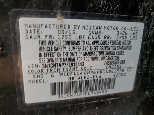 2015 NISSAN VERSA S - 3N1CN7AP7FL918443