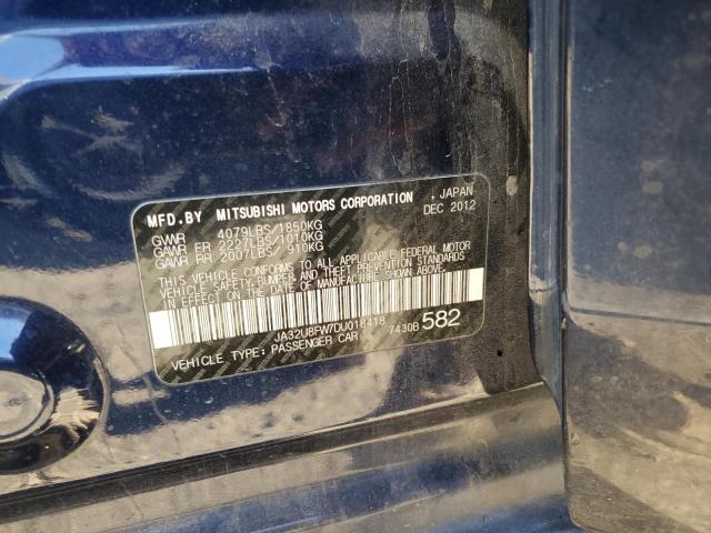 2013 Mitsubishi Lancer Gt VIN: JA32U8FW7DU018418 Lot: 48097854