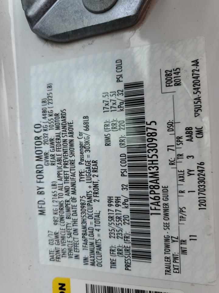 1FA6P8AM3H5309875 FORD ALL Models 2017