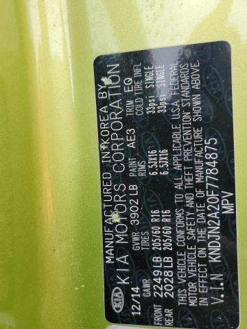 2015 Kia Soul VIN: KNDJN2A20F7784875 Lot: 45637304