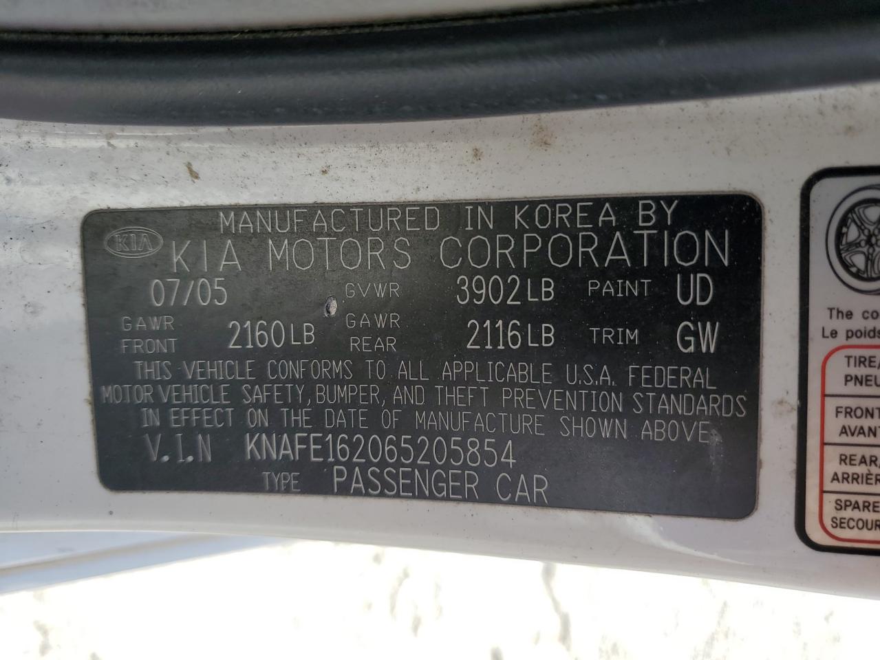 KNAFE162065205854 2006 Kia Spectra5