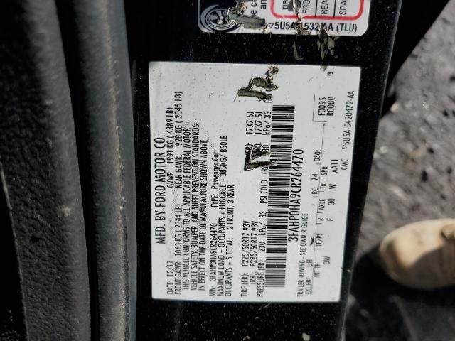 2012 Ford Fusion Se VIN: 3FAHP0HA9CR264470 Lot: 48889774