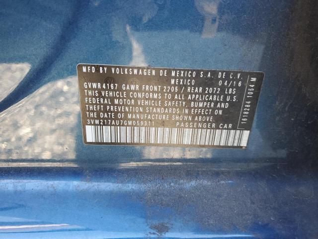 2016 VOLKSWAGEN GOLF S/SE - 3VW217AU7GM059311