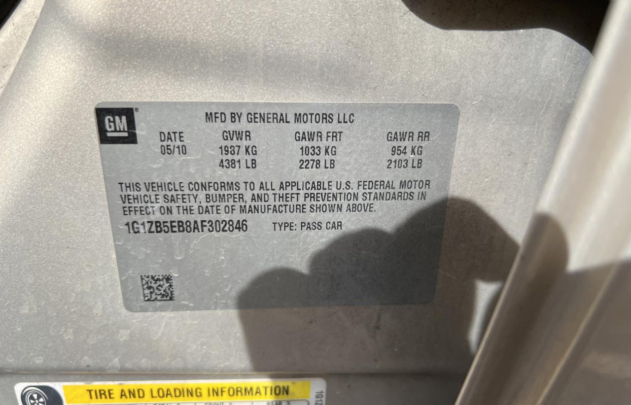 1G1ZB5EB8AF302846 2010 Chevrolet Malibu Ls 1G1ZB5EB8AF302846 2010 Chevrolet Malibu Ls