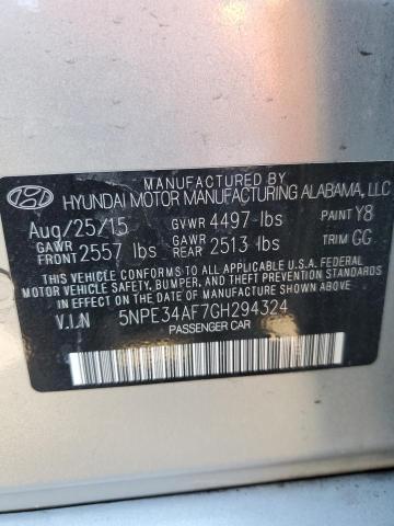 2016 Hyundai Sonata Sport VIN: 5NPE34AF7GH294324 Lot: 47152804