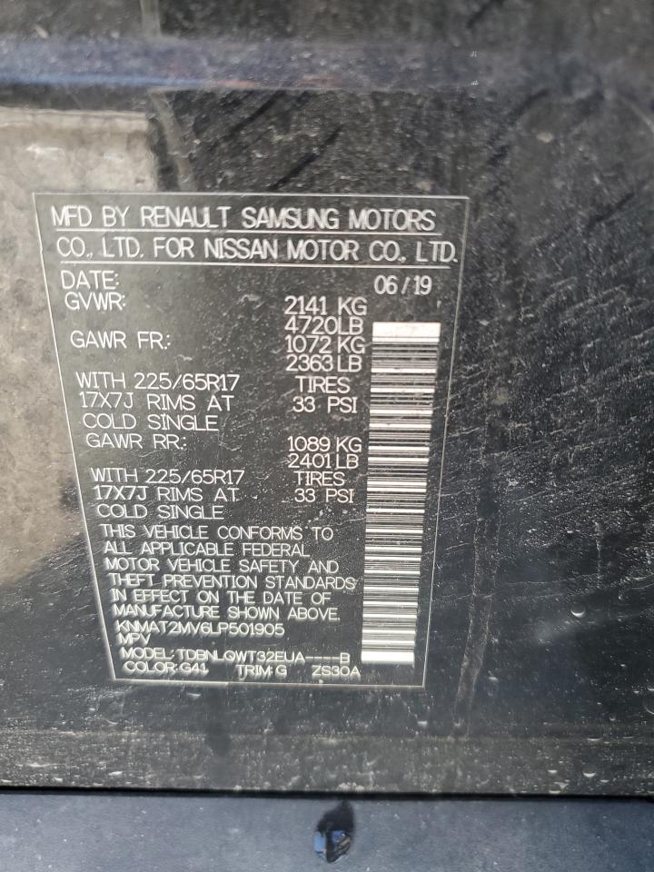 KNMAT2MV6LP501905 NISSAN ROGUE 2020