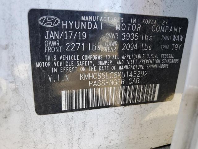 2019 HYUNDAI IONIQ BLUE - KMHC65LC8KU145292