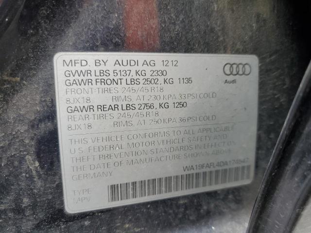 VIN WA19FAFL4DA174547 2013 Audi A4, Premium no.12