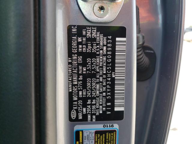 2020 Kia Telluride Ex VIN: 5XYP34HC5LG089834 Lot: 44937364