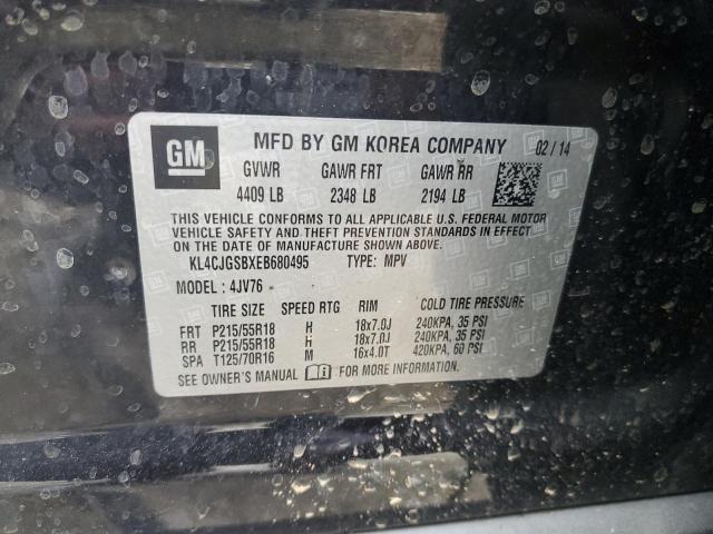 VIN KL4CJGSBXEB680495 2014 Buick Encore no.13