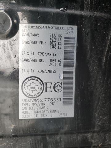 2016 NISSAN ROGUE S - 5N1AT2MV5GC776531