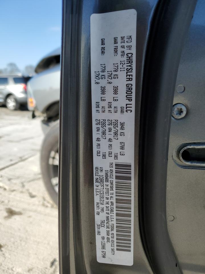 1C6RD7FT1CS191210 2012 Dodge Ram 1500 St