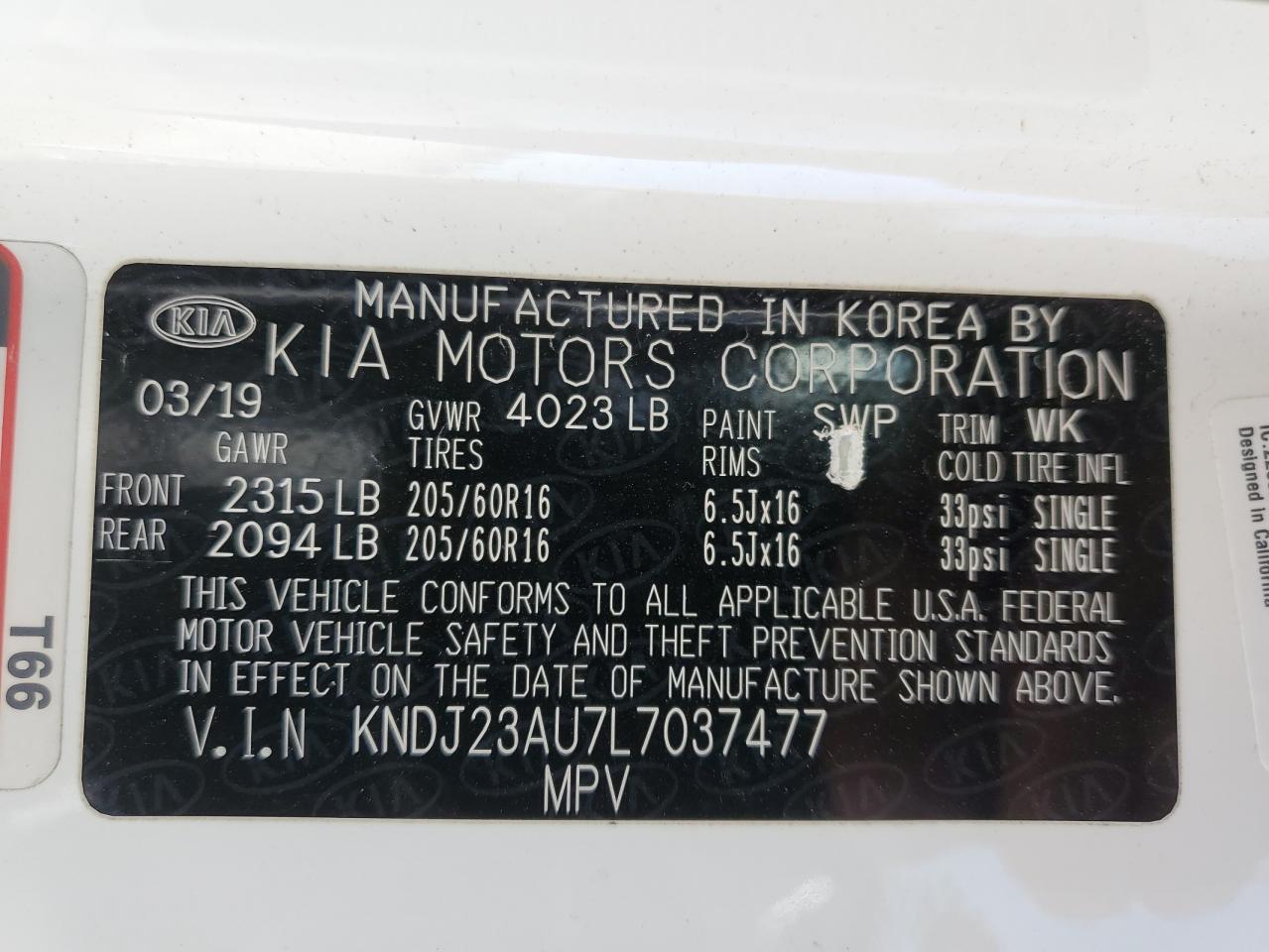 2020 Kia Soul Lx vin: KNDJ23AU7L7037477