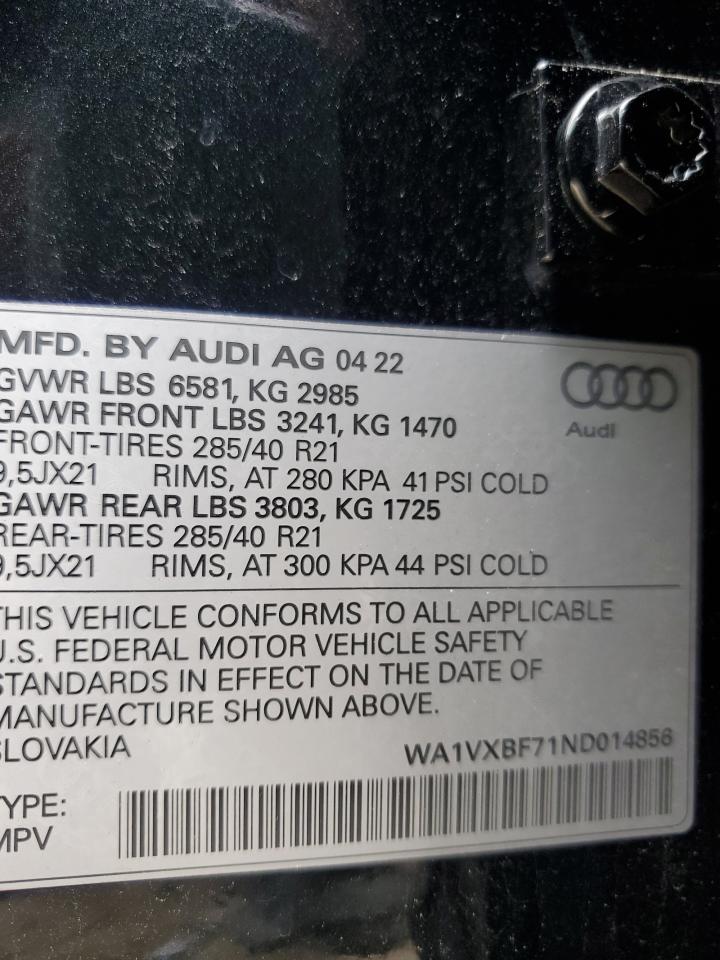 WA1VXBF71ND014856 2022 Audi Q7 Prestige