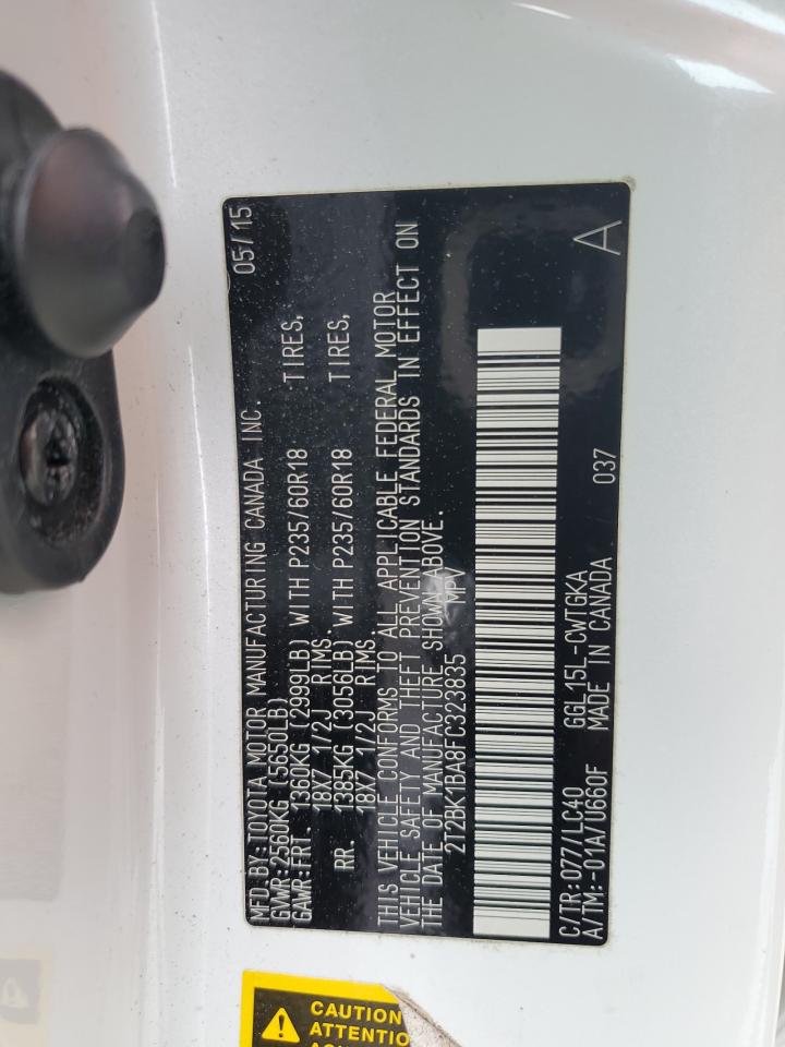 2T2BK1BA8FC323835 2015 Lexus Rx 350 Base