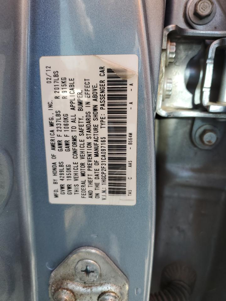 2012 Honda Accord Lx vin: 1HGCP2F31CA097165