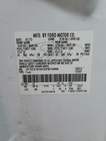 2013 Ford F150 Super Cab VIN: 1FTEX1EMXDFB13668 Lot: 45472024