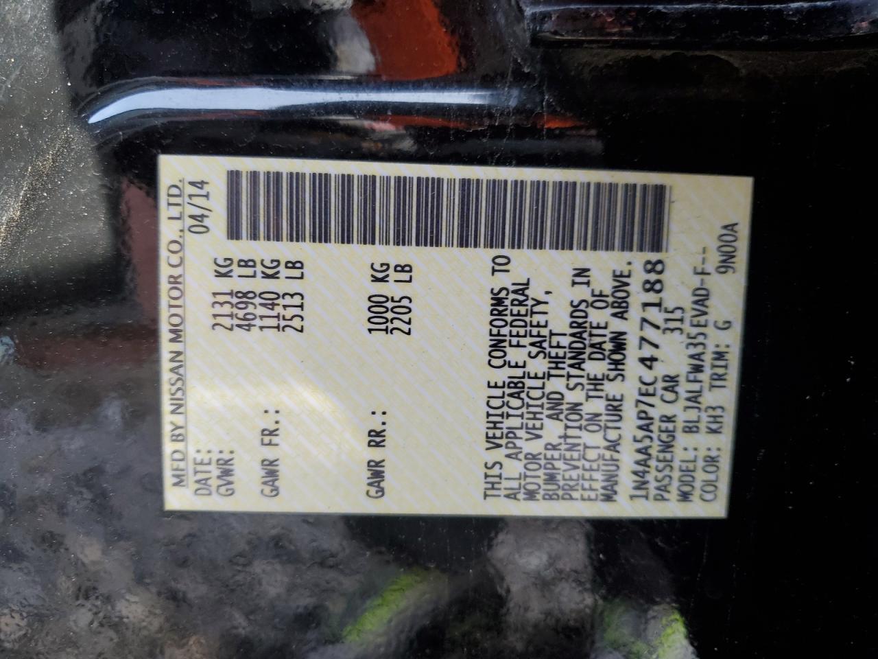 NISSAN MAXIMA S -