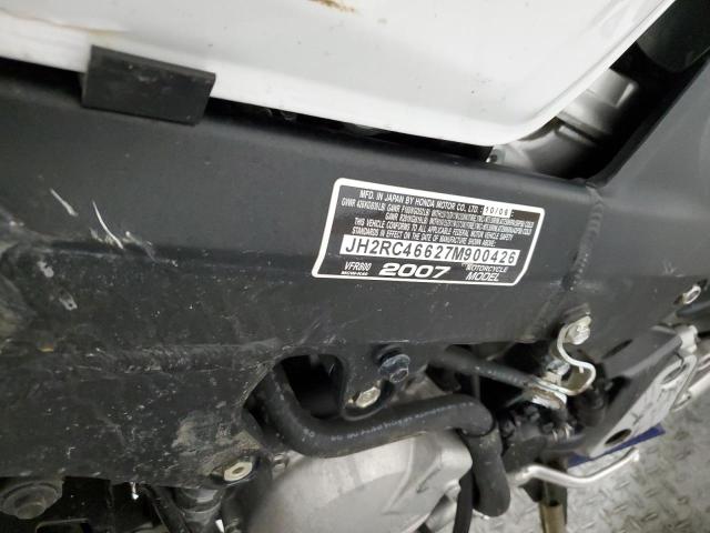 2007 HONDA VFR800 JH2RC46627M900426