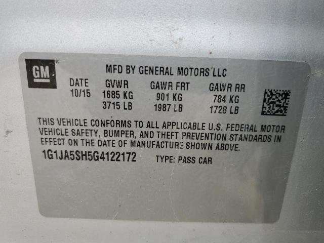 2016 CHEVROLET SONIC LS - 1G1JA5SH5G4122172
