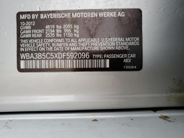 2013 BMW 328 Xi Sulev VIN: WBA3B5C5XDF592096 Lot: 39231619