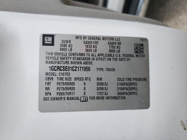 2012 Chevrolet Silverado C1500 Lt VIN: 1GCRCSE01CZ171956 Lot: 43796134