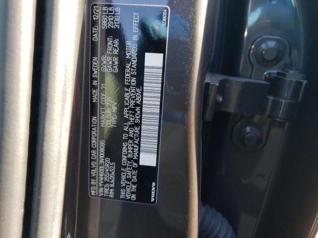 2022 VOLVO XC60 T8 RE YV4H60DL3N1008095