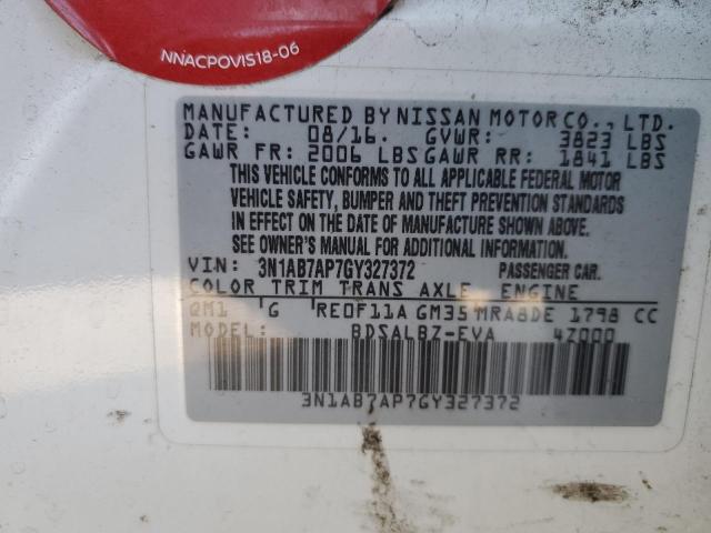 2016 Nissan Sentra S VIN: 3N1AB7AP7GY327372 Lot: 45756274